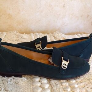 Gianni Bernini NEW 7.5 Green Suede Flats
